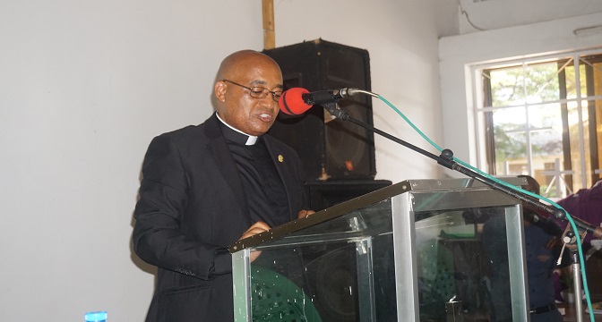 Mhazini mkuu wa Chama Cha Biblia Cha Tanzania Fr.Chesco P.Msaga